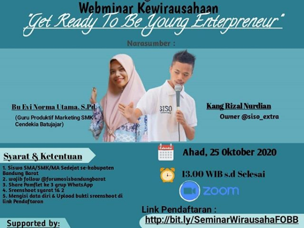 Webminar Kewirausahaan Forum OSIS Bandung Barat